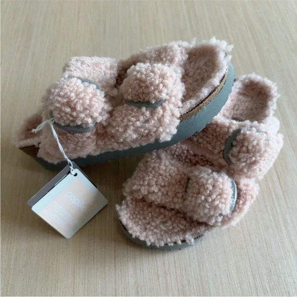 🆕 Papillio Birkenstock Arizona Teddy Sandals Size 37 - Picture 2 of 5